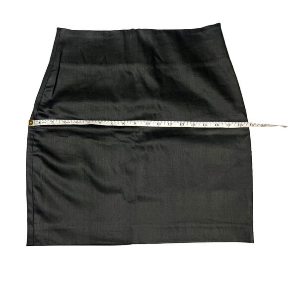 The‎ Kooples Pencil Skirt Solid Black Back Zip Mini Women's 40 Coated Fabric - Picture 6 of 12